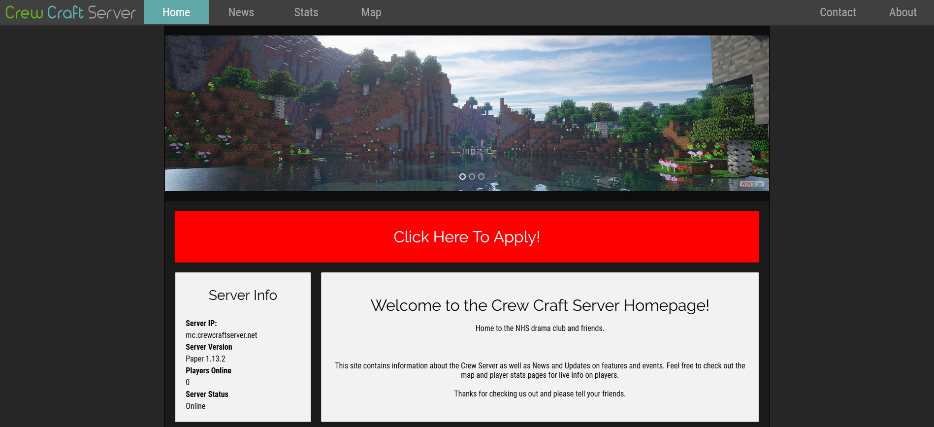 Old Crew Craft Server Website